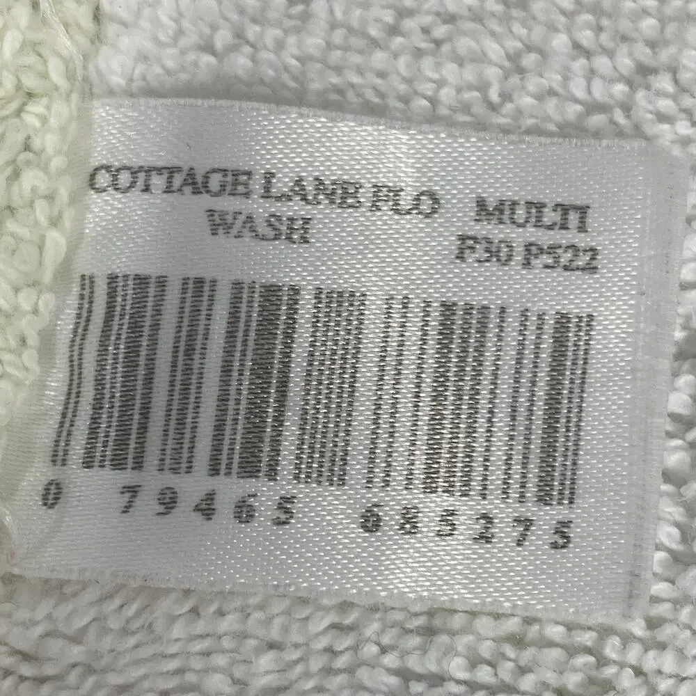 Vintage Ralph Lauren Cottage Lane Floral Washcloth 1990s Made in Brazil